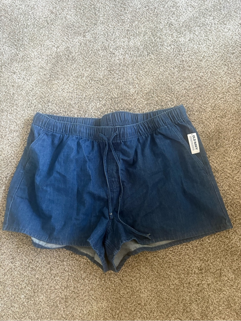 Old Navy Dark Blue Women's Drawstring Denim Shorts
